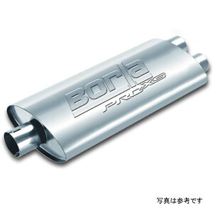 �yUSA�݌ɂ���z Borla Universal �Z���^�[/Dual Oval 3in In / 2.5in Out 19in x 4in x 9.5in Notched PRO-XS Muffler bor400487 HD�X