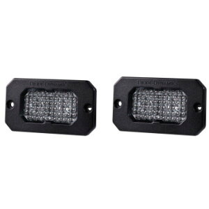 �yUSA�݌ɂ���z Diode Dynamics Stage Series 2 In LED Pod Sport - White Flood Flush RBL (2��) dioDD6428P HD�X