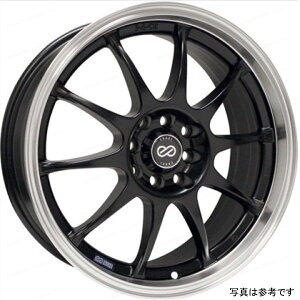 �yUSA�݌ɂ���z Enkei J10 17x7 4x100/114.3 42mm �I�t�Z�b�g 72.62mm Bore Dia Matte �u���b�N w/ Machined Lip �z�C�[�� enk409-770-10BK HD�X