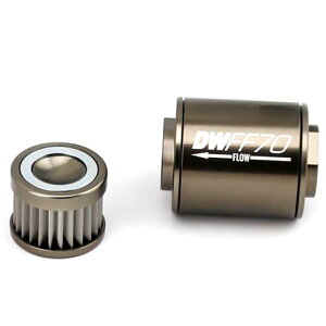 �yUSA�݌ɂ���z DeatschWerks Stainless Steel 8AN 100 Micron Universal Inline �t���[�G�� �t�B���^�[ Housing �L�b�g (70mm) dwk8-03-070-100K HD�X