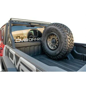�yUSA�݌ɂ���z DV8 Offroad 2019+ �W�[�v Gladiator Universal Stand Up In-Bed Tire Carrier dveTCGL-02 HD�X
