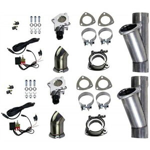 yUSA݌ɂz Granatelli 3.0in Alum Mild Steel Electronic Dual Slip Fit Exhaust Cutout w/Band Nv gms303530D HDX