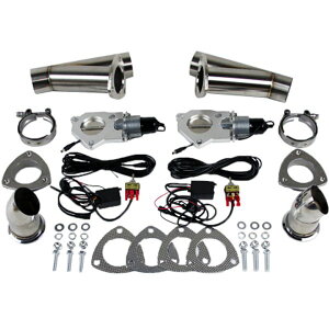 yUSA݌ɂz Granatelli 3.0in XeXX`[ Electronic Dual Exhaust Cutout gms307530K HDX