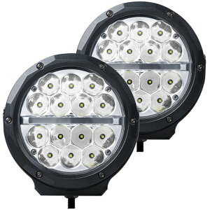 yUSA݌ɂz Go Rhino Xplor BrightV[Y Round LED Driving Light Kit w/DRL (Surface Mount) 6in - Blk (2 pc) gor750700623DRS HDX