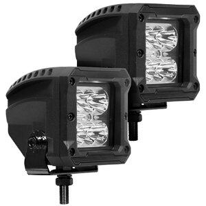 yUSA݌ɂz Go Rhino Xplor BrightV[Y Cube LED Spot Light Kit (Surface/Threaded Stud Mount) 3x3 - Blk (Pair) gor751803023SCS HDX