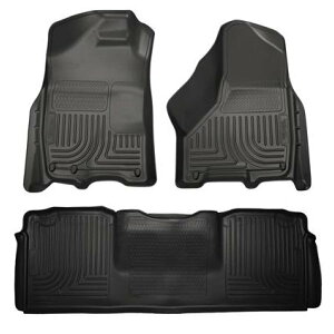 �yUSA�݌ɂ���z Husky Liners 10�N-12�N �_�b�W Ram 2500/3500 Mega Cab WeatherBeater Combo �u���b�N �t���A���C�i�[ hsl99041 HD�X