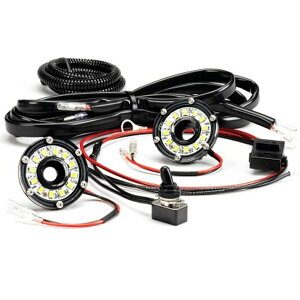 yUSA݌ɂz KC HiLiTES Cyclone 2in. LED Universal Under Hood CeBO Lbg (Incl. 2 Cyclone Cg/Switch/Wiring) kcl355 HDX