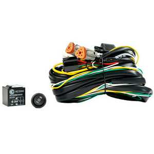 yUSA݌ɂz KC HiLiTES Wiring Harness FLEX ERA w/40 AMP Relay & 3 Position LED Rocker Switch (3-Pin Deutsch Con) kcl6311 HDX