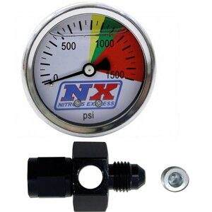 yUSA݌ɂz Nitrous Express N2O Flo-Thru Pressure Q[W (0-1500 PSI) 4AN nex15509 HDX