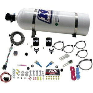 �yUSA�݌ɂ���z Nitrous Express 03-18 �j�b�T�� 350Z/370Z Dual Nozzle (35-150HP) w/15lb Bottle nex20716-15 HD�X