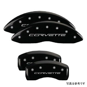 �yUSA�݌ɂ���z MGP 4 Caliper Covers Engraved �t�����g & ���� C6/Corvette �u���b�N �t�B�j�b�V�� �V���o�[ ch mgp13008SCV6BK HD�X