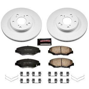 �yUSA�݌ɂ���z Power Stop 14�N-15�N Acura ILX �t�����g Z17 Evolution Geomet Coated �u���[�L �L�b�g psbCRK1043 HD�X