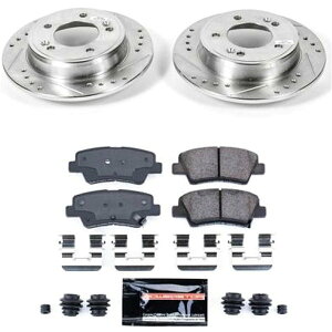 �yUSA�݌ɂ���z Power Stop 12�N-17�N Hyundai Veloster ���� Z23 Evolution Sport �u���[�L �L�b�g psbK6502 HD�X