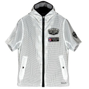エースカフェロンドン ACE CAFE LONDON 2025年春夏モデル ショートスリーブシースルーメッシュジャケット Pホワイト Mサイズ SS2501SSJ HD店