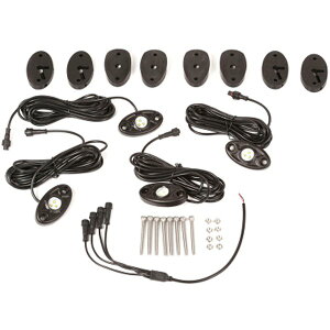 �yUSA�݌ɂ���z Rugged Ridge 07�N-18�N Jeep �����O���[ JK White 4-Piece LED Rock Light Kit rug11232.39 HD�X