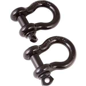 �yUSA�݌ɂ���z Rugged Ridge 3/4in �u���b�N D-Shackles rug11235.04 HD�X