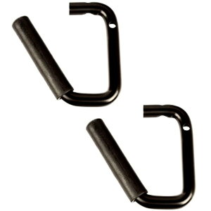 �yUSA�݌ɂ���z Rugged Ridge Steel Grab Handles �t�����g Pair Black 07�N-18�N Jeep �����O���[ JK/JKU rug13505.41 HD�X