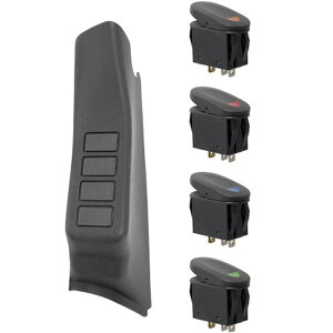 �yUSA�݌ɂ���z Rugged Ridge A-Pillar 4 Switch Pod �L�b�g �u���b�N LHD 11�N-18�N JK rug17235.96 HD�X