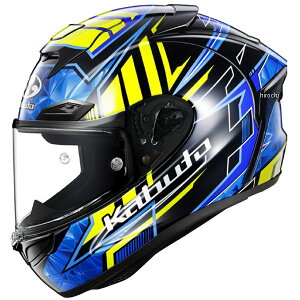 オージーケーカブト OGK KABUTO フルフェイスヘルメット F-17 VELLIO ブルーイエロー XXLサイズ 4966094636456 HD店