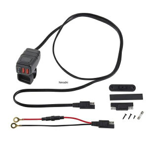 【メーカー在庫あり】 NBS バイクパーツセンター USB電源 Aタイプ 2ポート ハンドルマウントタイプ 907611 HD店