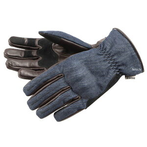 【New】【メーカー在庫あり】 デグナー DEGNER 2025年秋冬モデル レザーAAAデニムグローブ ネイビー/ブラウン XLサイズ TG-105 HD店