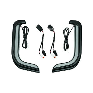 �y���[�J�[�݌ɂ���z �N���A�L�� Kuryakyn Tracer LED�����[�t�F�A�����O�A�N�Z���g �{�f�B�F�u���b�N /�_���F�z���C�g/�A���o�[ kur2957 HD�X