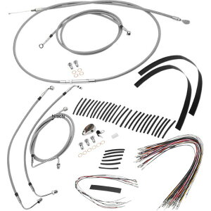 �yUSA�݌ɂ���z �o�[���[�u�����h BURLY BRAND �P�[�u�� �L�b�g �X�e�����X 08�N-13�N FLHR�AFLTR ABS�t�� 16�C���` �G�C�v�o�[�p burB30-1095 HD�X