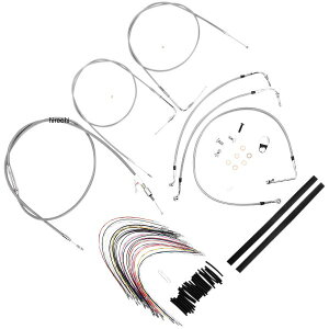 �yUSA�݌ɂ���z �o�[���[�u�����h BURLY BRAND �P�[�u���L�b�g �X�e�����X 97�N-01�N FLHR 16�C���` �G�C�v�o�[�p burB30-1077 HD�X