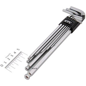 【メーカー在庫あり】 KTC 京都機械工具 ボールポイントL形ロング6角棒レンチセット(9本組) ミリ HL259SP-KC HD店