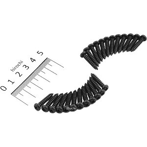 【メーカー在庫あり】 エスコ ESCO M4x20mm ナベ頭タッピングビス ステンレス/黒色/24本 000012265324 HD