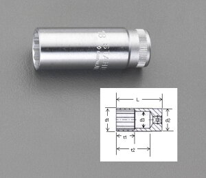 �y���[�J�[�݌ɂ���z �G�X�R ESCO 3/8sqx13mm �\�P�b�g 000012033124 HD�X