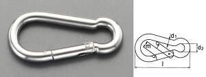 【メーカー在庫あり】 エスコ ESCO 160x13mm スナップフック ステンレス製 000012079283 HD店