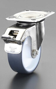 �y���[�J�[�݌ɂ���z �G�X�R ESCO 100mm �L���X�^�[(���݁E��u���[�L�t�E�X�e�����X��) EA986LE-100A HD�X