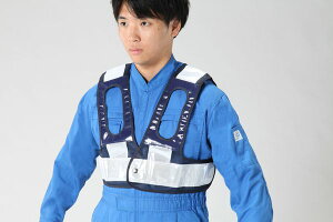 【メーカー在庫あり】 安全ベスト(フルハーネス用/紺・白) EA983R-251 HD店