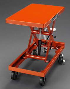 �y���[�J�[�݌ɂ���z �G�X�R ESCO 500x 800mm/250kg �e�[�u�����t�g(�n���h����) EA520XC-4A HD�X