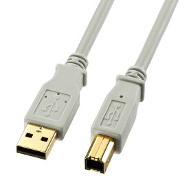 【メーカー在庫あり】 エスコ ESCO 2.0m USBケーブル(A-B/2.0対応/金メッキ/グレー) 000012337226 HD店