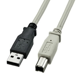 【メーカー在庫あり】 エスコ ESCO 2.0m USBケーブル(A-B/2.0対応/黒・グレー) 000012337238 HD店