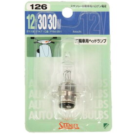 BP14-0330 スタンレー STANLEY ハロゲンバルブ T14.7 12V30/30W 1個入り NO.126 HD店