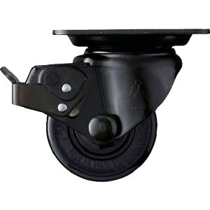 【メーカー在庫あり】 545HNRB75 低床重荷重用旋回式ナイロン車輪(ボールベアリング)75mm SP付 本体:黒色 545H-NRB75-BAR01 HD店