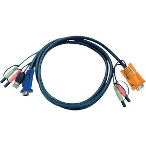 �y���[�J�[�݌ɂ���z 2L5301U ATEN�W���p��(��) ATEN USB KVM�P�[�u�� �I�[�f�B�I�Ή� SPHD KVM�p 1.2m 2L-5301U HD�X