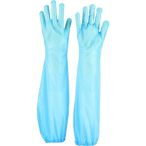 【メーカー在庫あり】 TPL60B トラスコ中山(株) TRUSCO 使い捨てポリエチレンロング手袋 ブルー (30枚入) TPL-60-B HD店