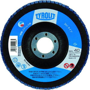 【メーカー在庫あり】 TYROLIT社 TYROLIT フラップディスク Φ100 #60 10枚入り 34020587 HD店