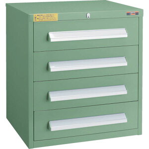【メーカー在庫あり】 WLVR542 トラスコ中山(株) TRUSCO WLVR型キャビネット 500X412XH540 引出4段 緑 WLVR-542 HD店