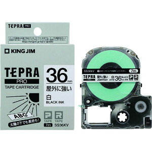 【メーカー在庫あり】 JIM 【純正】「テプラ」PROテープ 36mm 屋外に強いラベル/白ラベル/黒文字 長さ7m SS36KV HD店