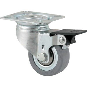 【メーカー在庫あり】 プレート式キャスター“AGILA”(タイヤ痕レスタイプ) φ50 自在式(ホイールロック付) 2475DIK050P40 HD店