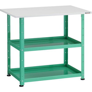 【メーカー在庫あり】 BDWR972TYG 小型ボルト式棚 バーディワゴンラック型 750X500 天板付 ヤンググリーン BDW-R972T-YG HD店