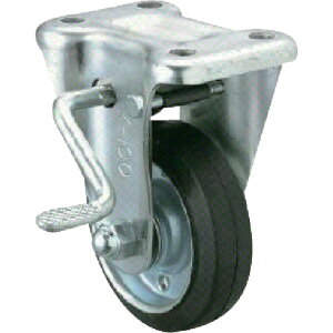 �y���[�J�[�݌ɂ���z �v���[�g�� �Œ� �L���X�^�[ �S�� �ԗ֌a150mm �X�g�b�p�[�t�� J�^�C�v KB(L)�^ ��t���@100×56 WKB-150L HD�X