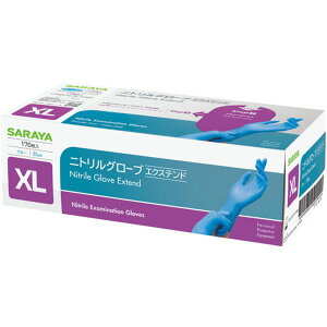 【メーカー在庫あり】 サラヤ(株) サラヤ ニトリルグローブ エクステンド 170枚 ブルー XL 50950 HD店