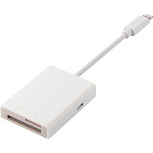 y[J[݌ɂz MRLC201WH LightningJ[h[_[ SD{microSDΉ Type-CϊA_v^ P[u7cm MR-LC201WH HDX