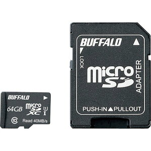 y[J[݌ɂz RMSD064GU1SA UHS-I Class1 microSDXCJ[h SDϊA_v^[t 64GB RMSD-064GU1SA HDX